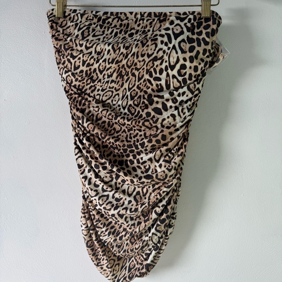 Victoria's Secret Leopard Print Ruched Cheeky one piece swim suit new with tags